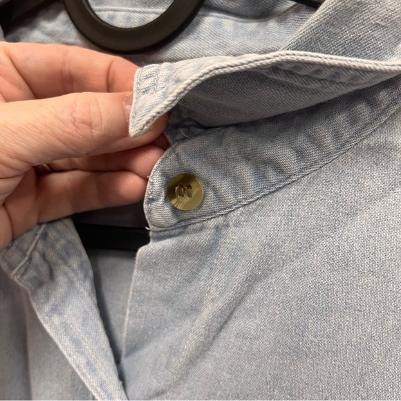 Mystic Blues Vintage 90s Chambray Denim Button Down Shirt size 18 - Picture 4 of 10